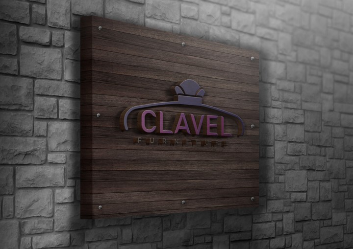 CLAVEL Furniture logo and identity