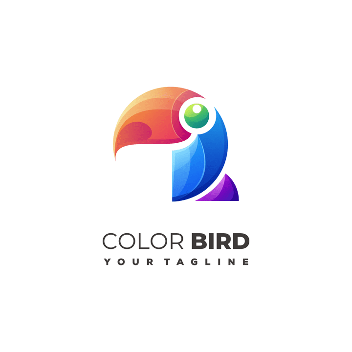 Color Bird Logo Design