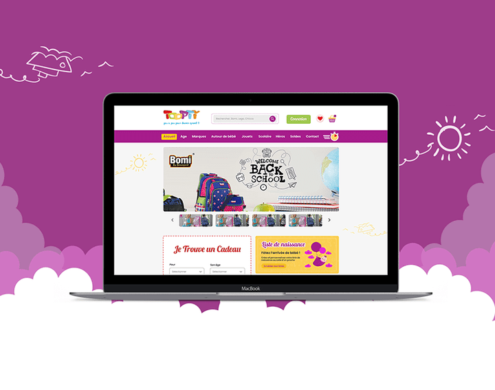 تصميم موقع لمتجر إلكتروني لبيع لعب الأطفال  ux/ui