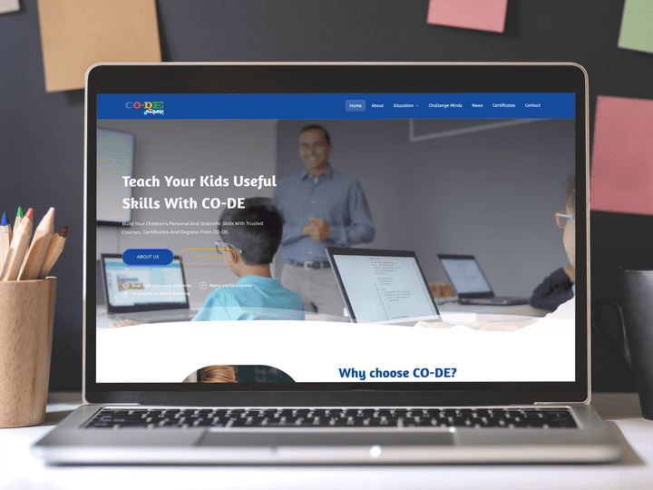 تصميم موقع الكتروني - كودي برمجتي / co-de