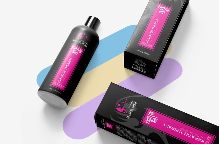 تصميم لصاقات و تصاميم لطباعة الخاصة بعبوات شامبو الشعر - Design labels and printing designs for shampoo packaging