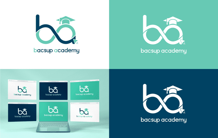 تصميم شعار | BACSUP ACADEMY لتدريس الرياضيات عن بعد