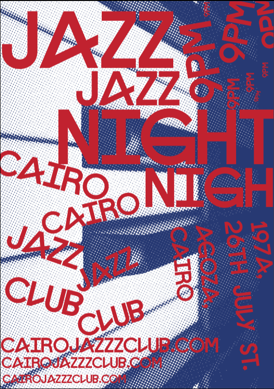 Design of a poster for cairo jazz club