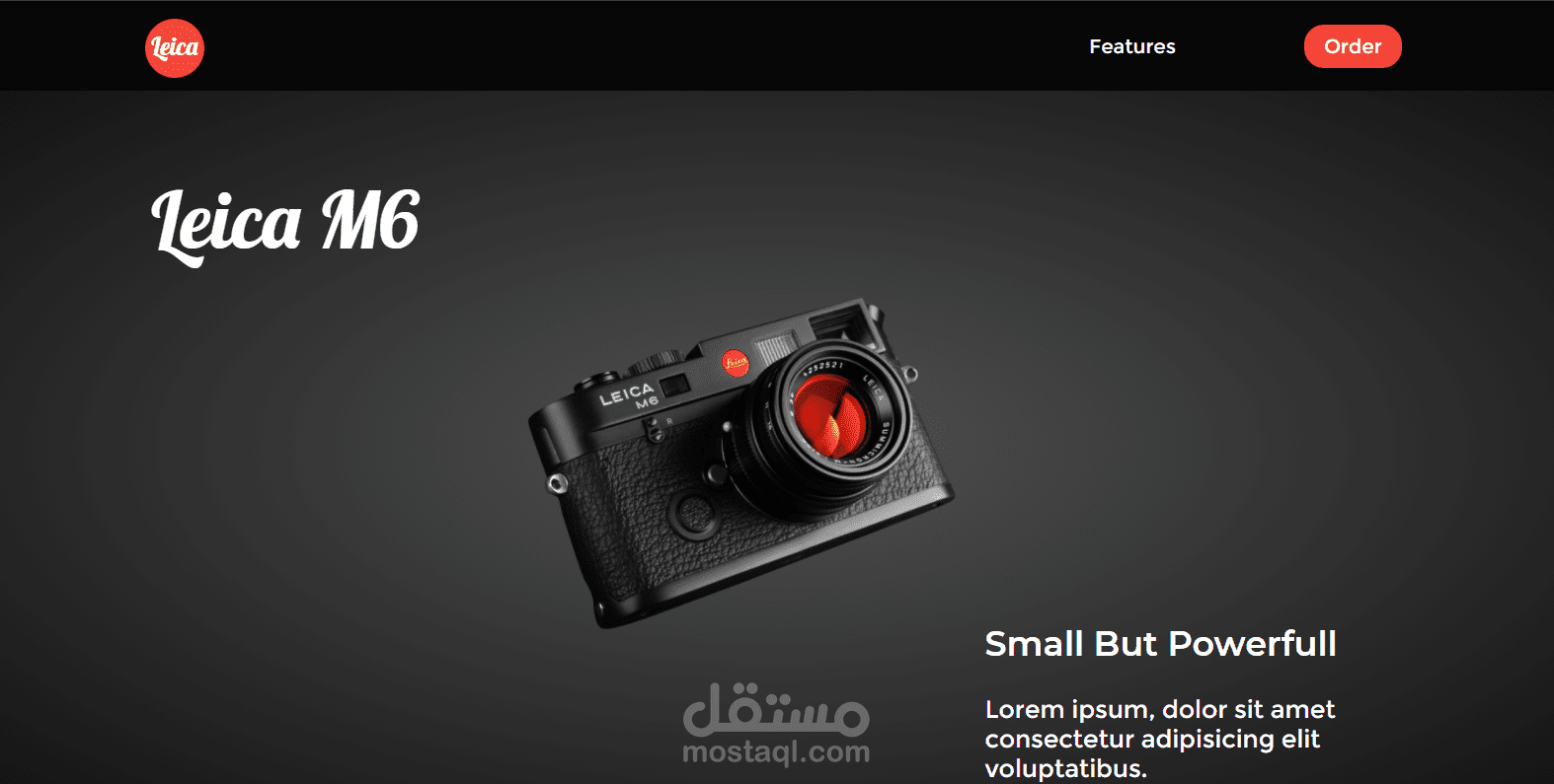 موقع Leica بإستخدام HTML & Sass