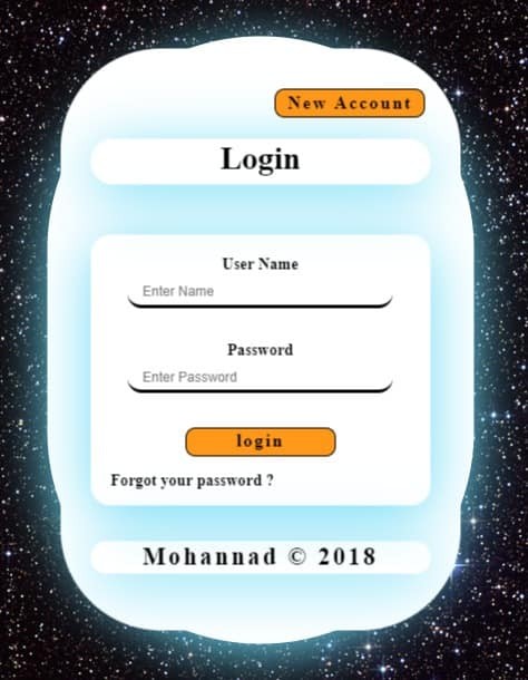 صفحة تسجيل دخول -- Login page