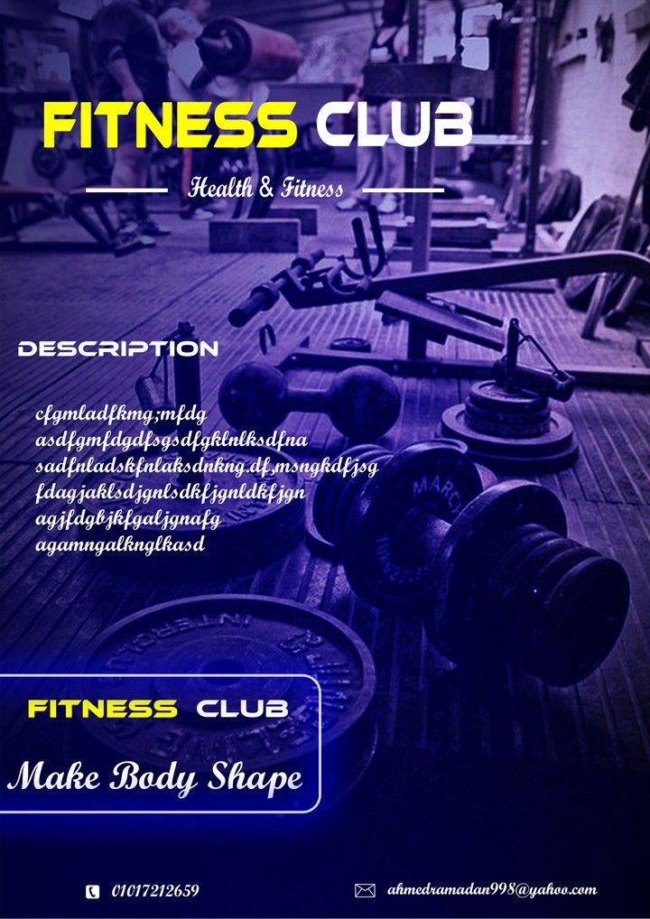 social media poster for gym