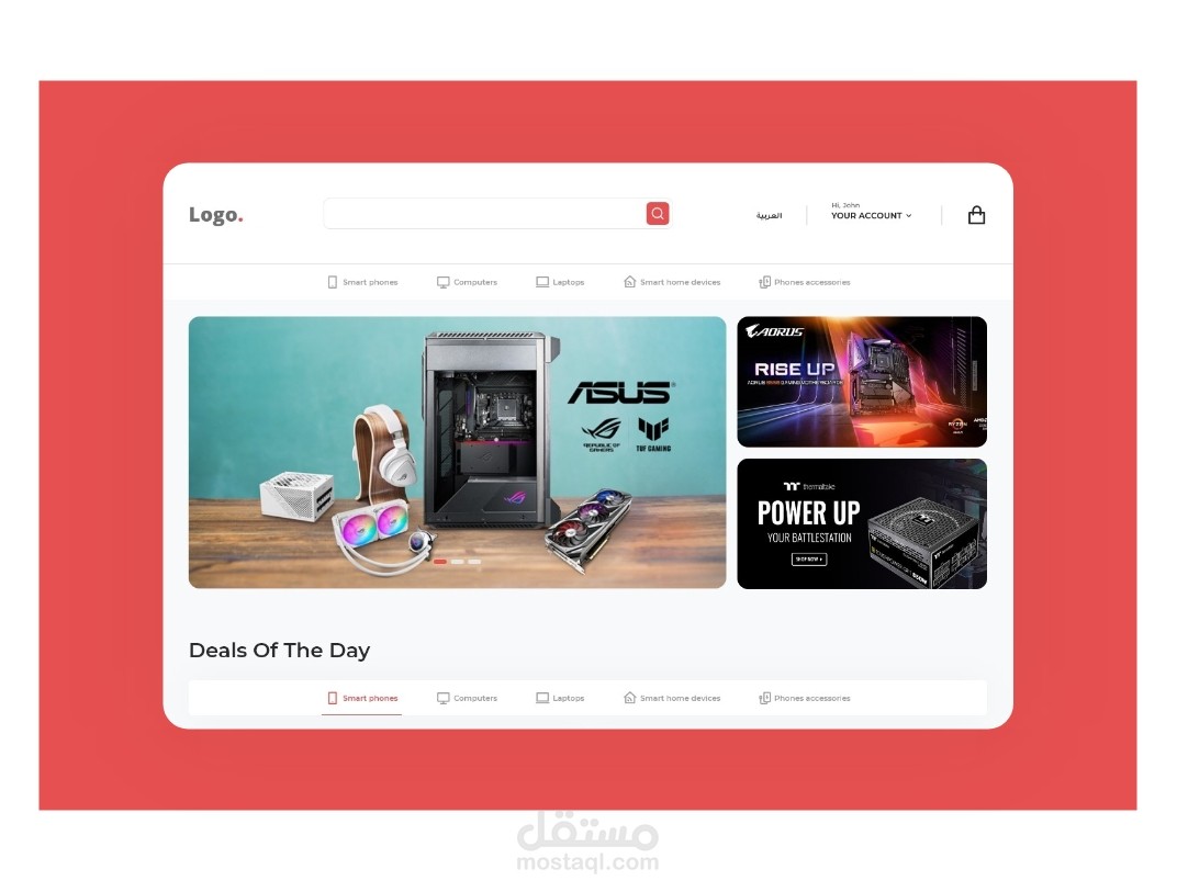 Electronics shopping site UI/UX Design