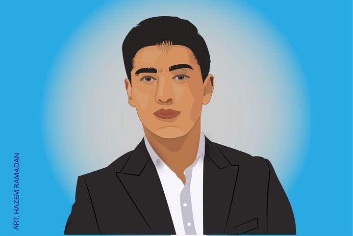 رسم شخصية الفنان محمد عساف