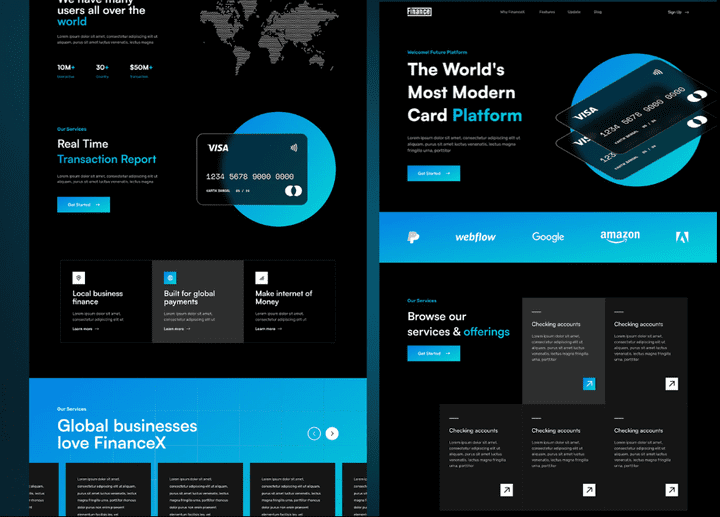 ui landing page website