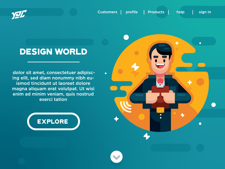 design character and web