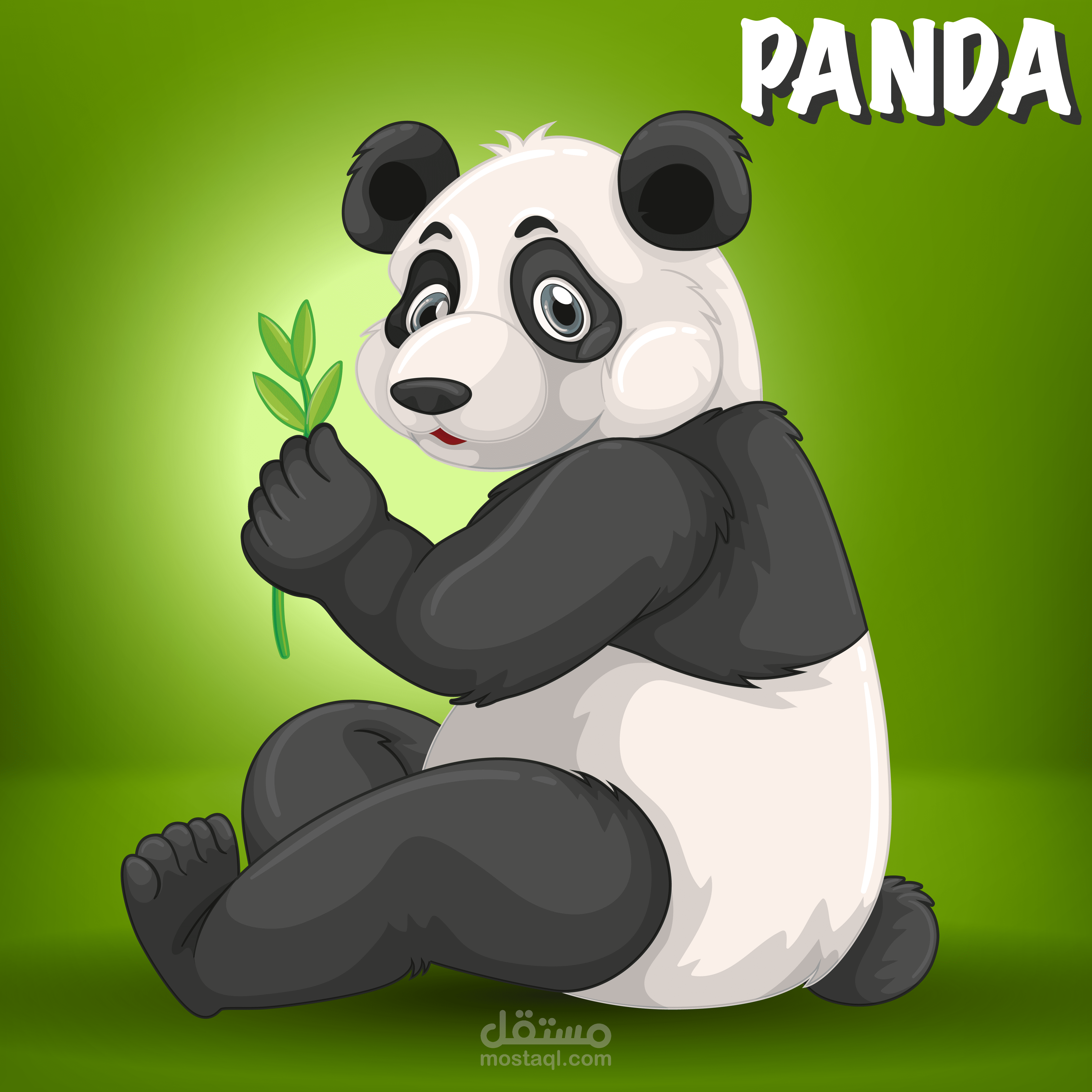 برنامج ادوبي اليستريتور  |  تعليم رسم 3d باندا adobe illustrator victor tutorial drawing panda 3d