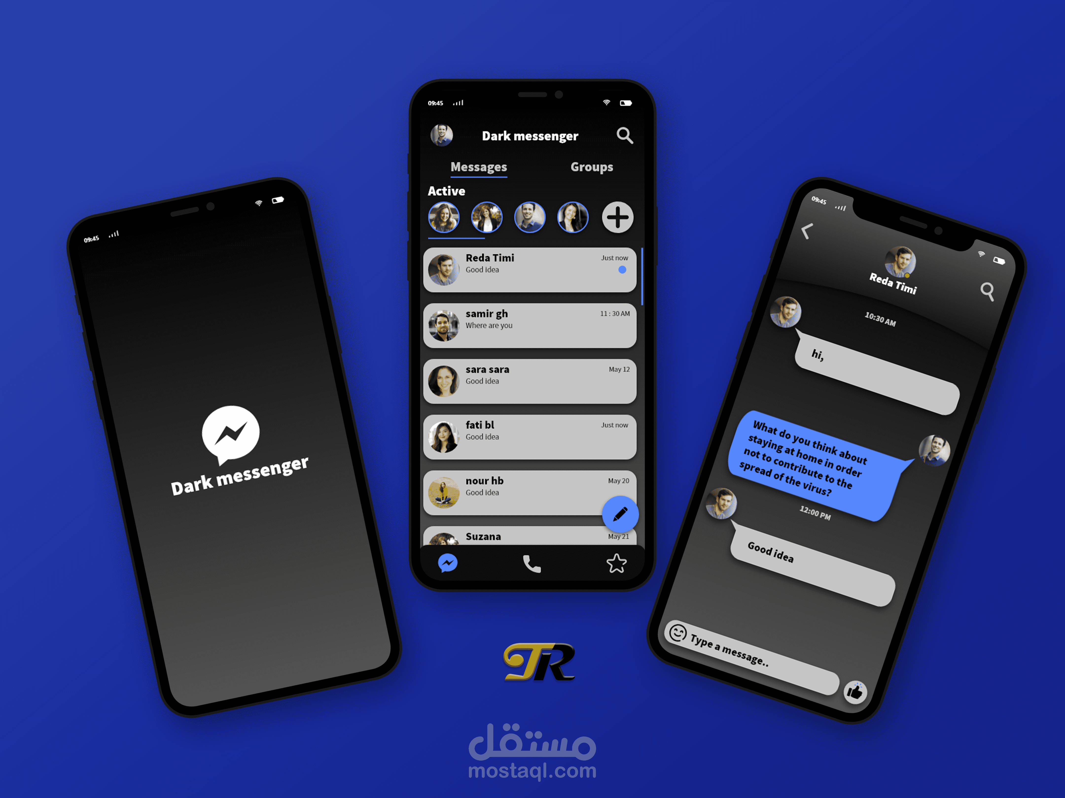 تصميم تطبيق dark messenger