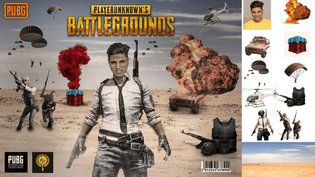 تصميم ودمج شخصيات مع عناصر مختلفة PUBG