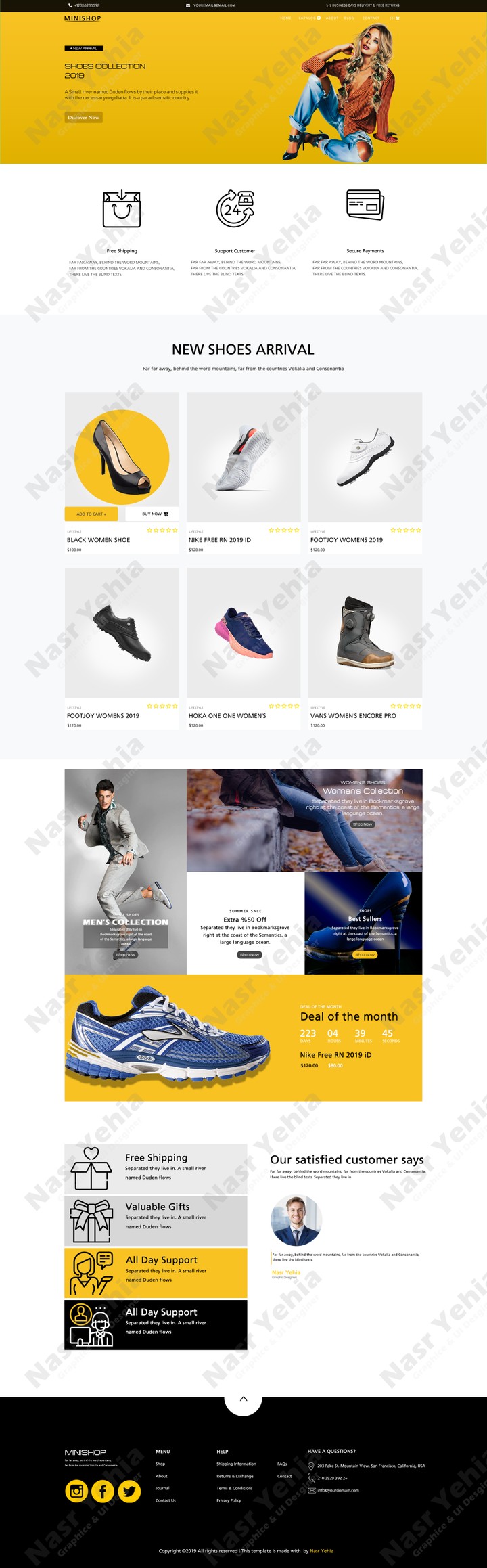 Web Design Template Of E-Commerce