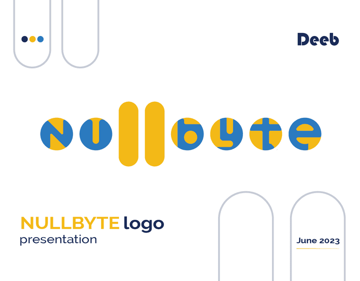 تصميم شعار لموقع (نول بايت) .... nullbyte logo | logo design
