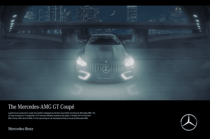 Mercedes Benz AMG GT Poster Design