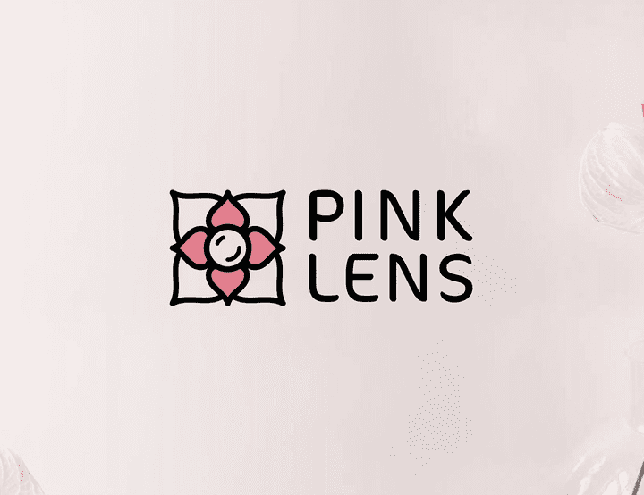 تصميم شعار استوديو تصوير نسائي | Pink lens