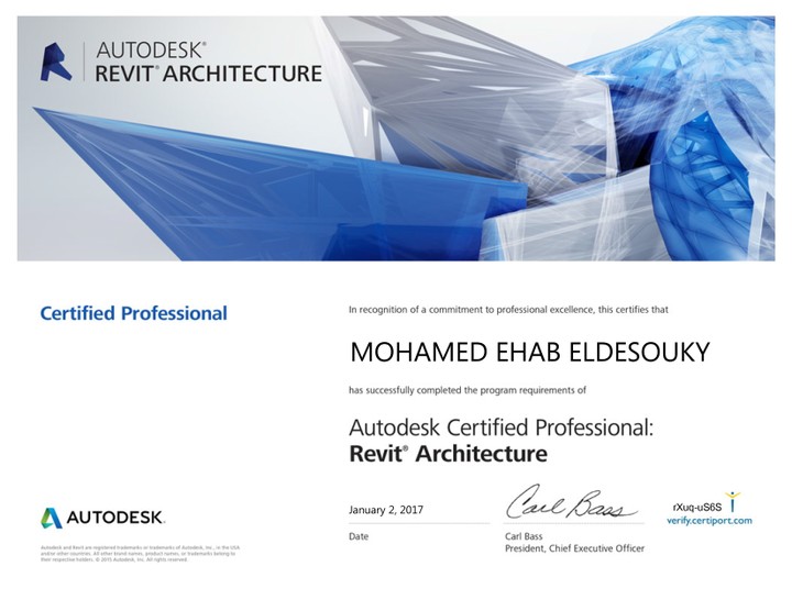 Autodesk Revit Architecture Professional Certified