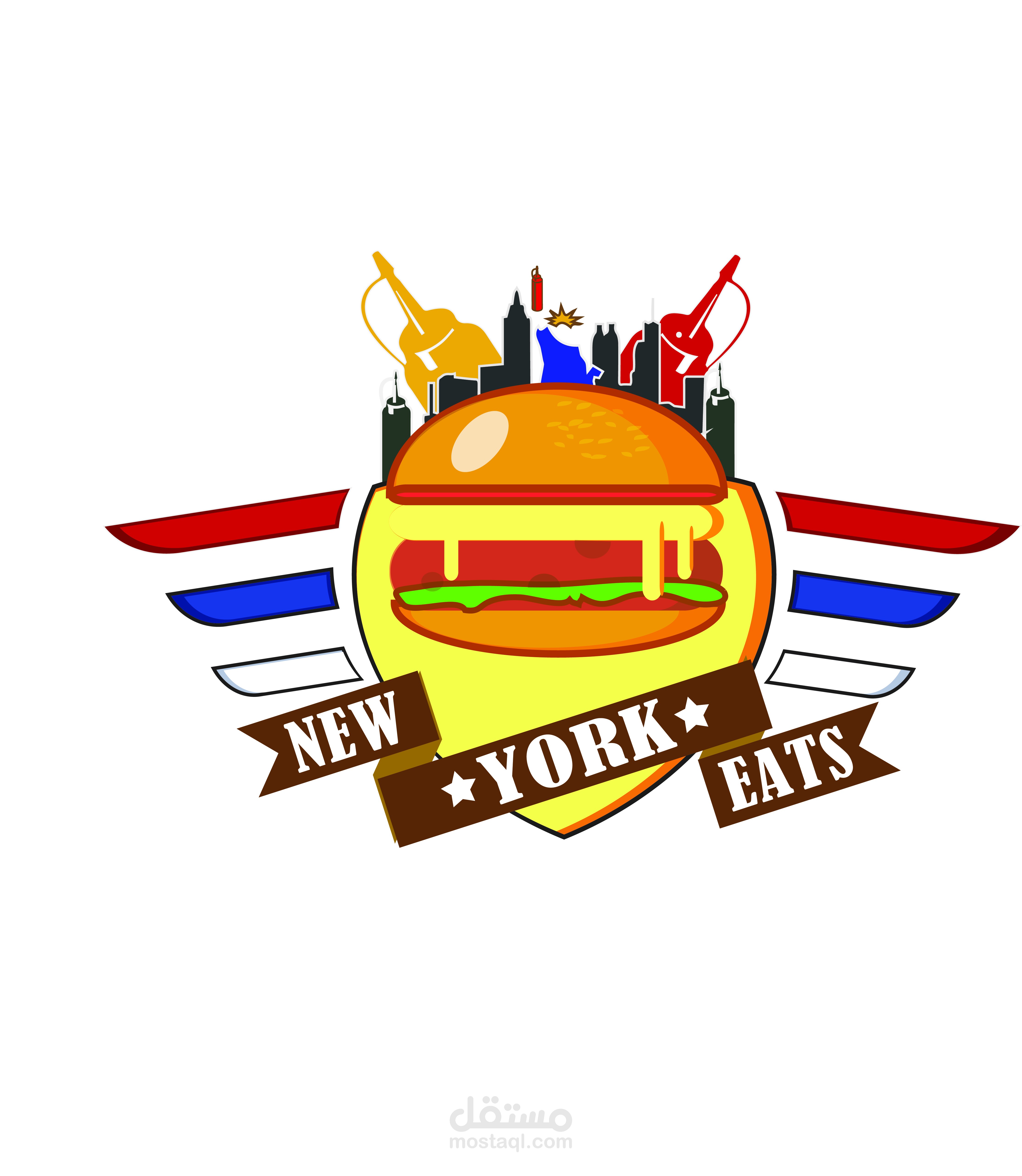 تصميم شعار لمطعم New york eats