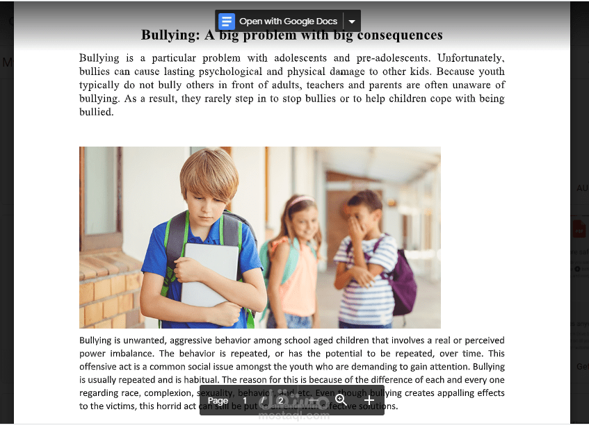 Article of Bullying مستقل