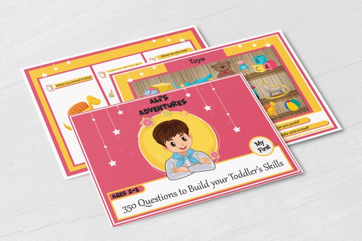 تصميم بطاقات تعليمية للأطفال من ٢-٣ سنوات