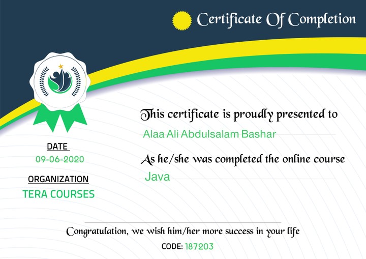 Java online course certificate