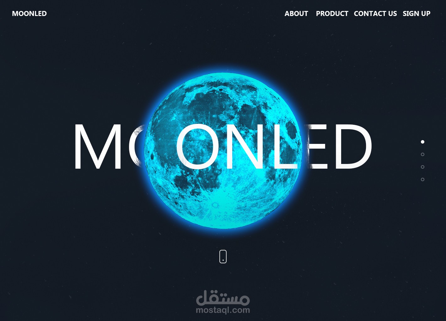 Moon Led | Landing Page Design