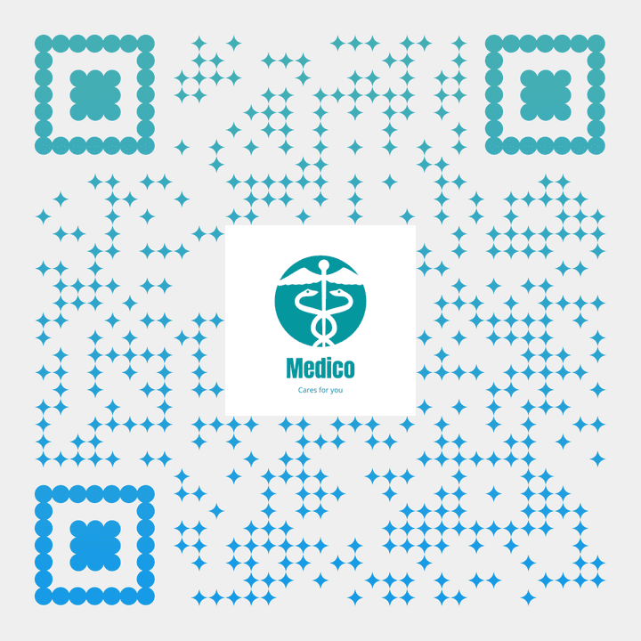 لوجو و QRCODE بنفس الوان والشعار