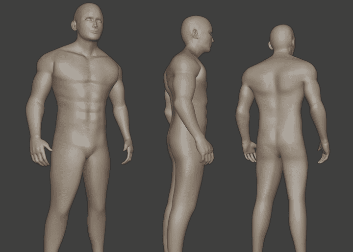3d male character modeling