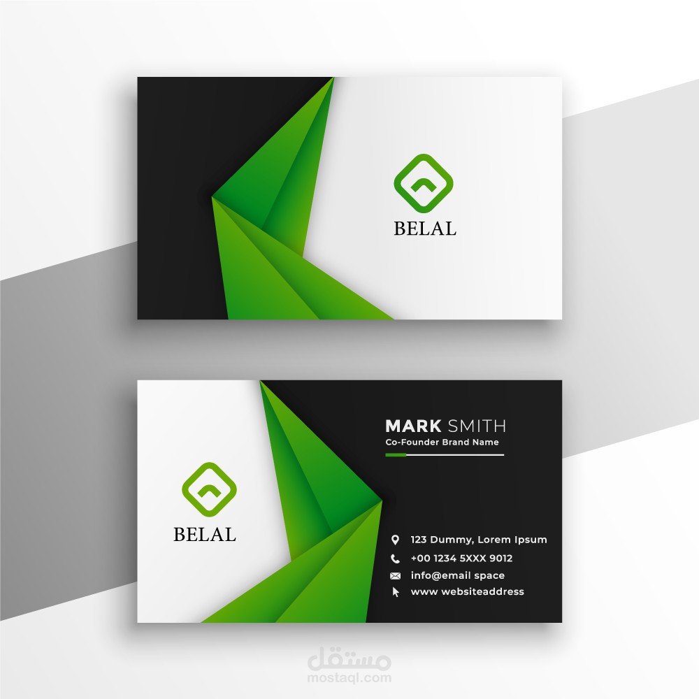 تصميم احترافي ل business card .