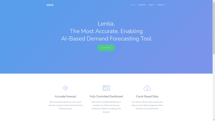 Lentia Website (Landing Page) | موقع إلكتروني