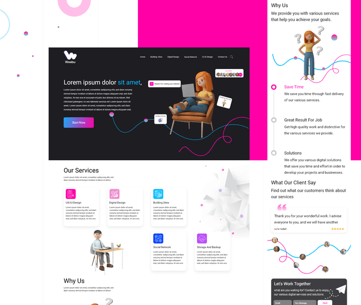 (UI Design)weebu website