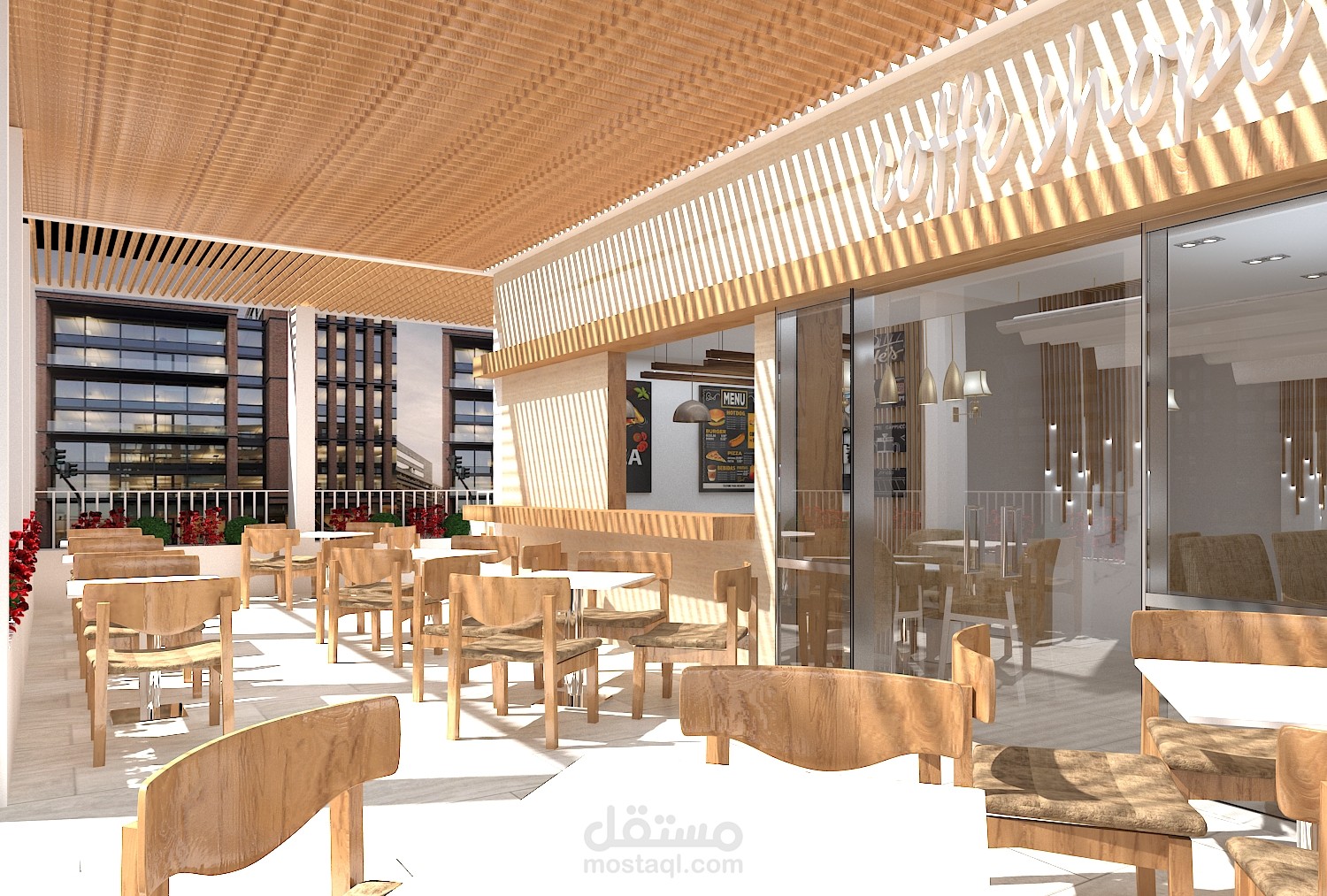 تصميم واجة مطعم