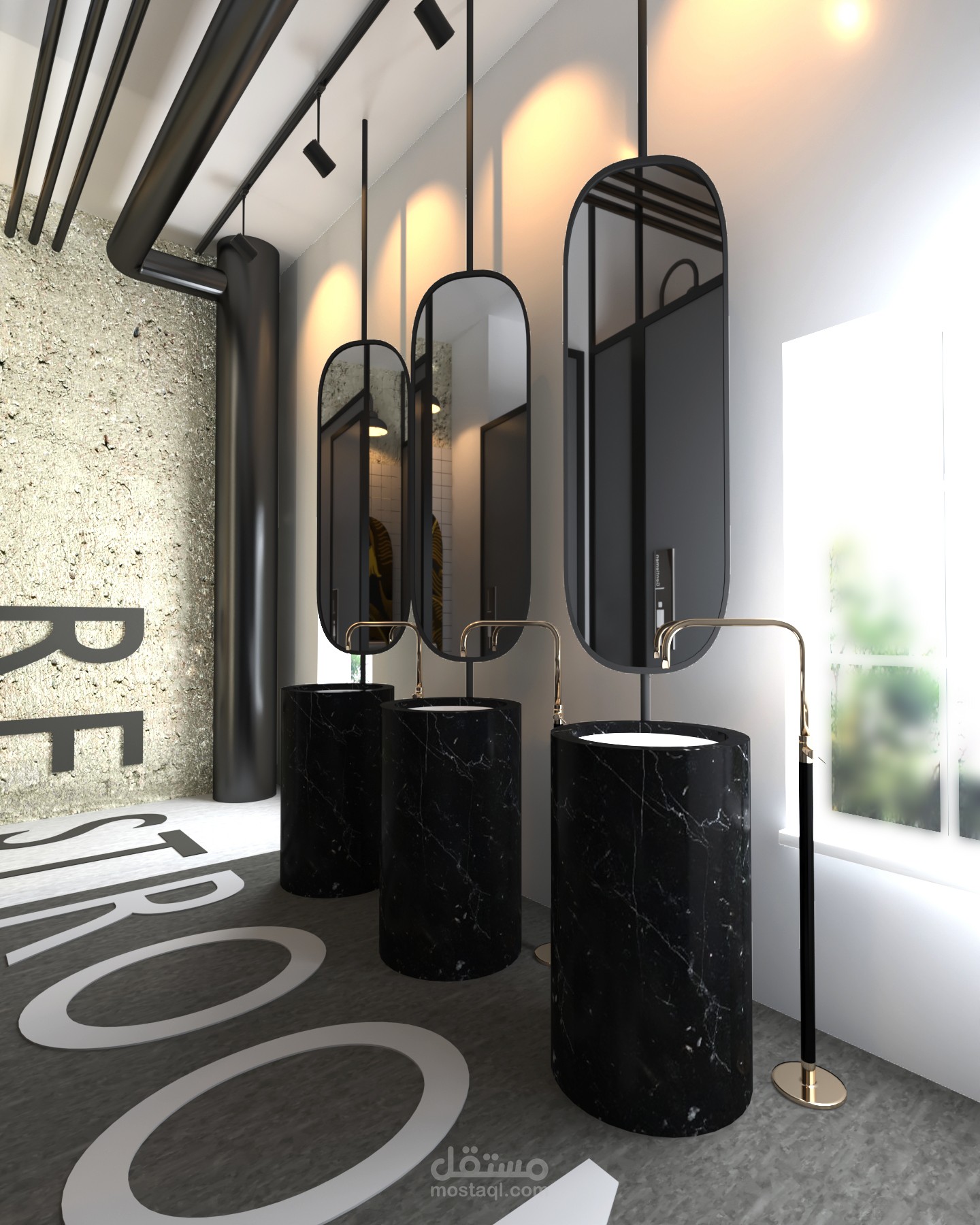 Bathroom design for a Cofe in Istanbul