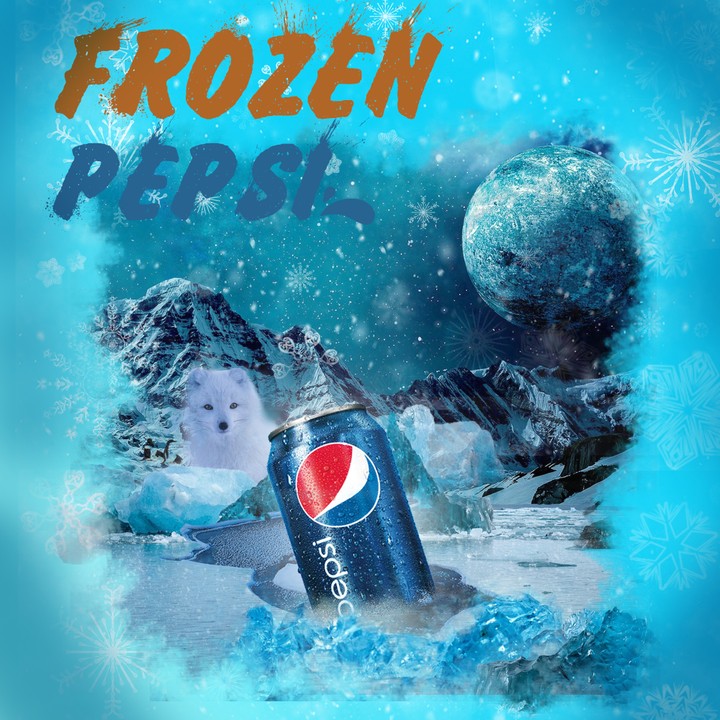 Frozen pepsi . تصميم سوشيال ميديا