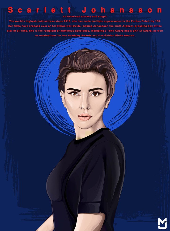 Scarlett johanson / vector art