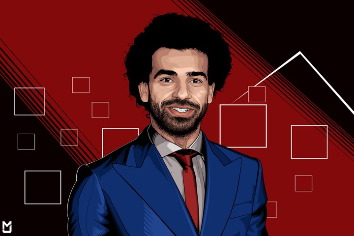 رسمة كرتونية Vector Art لمحمد صلاح