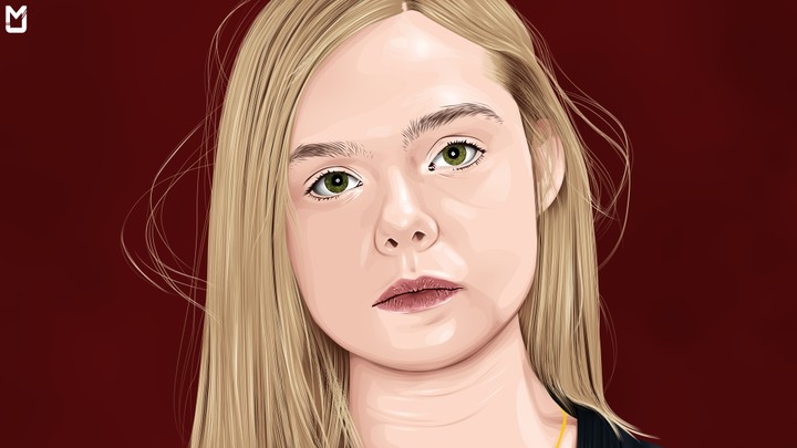 Elle Fanning - Vector art