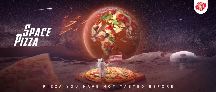 Space Pizza - Poster Design & Advertising