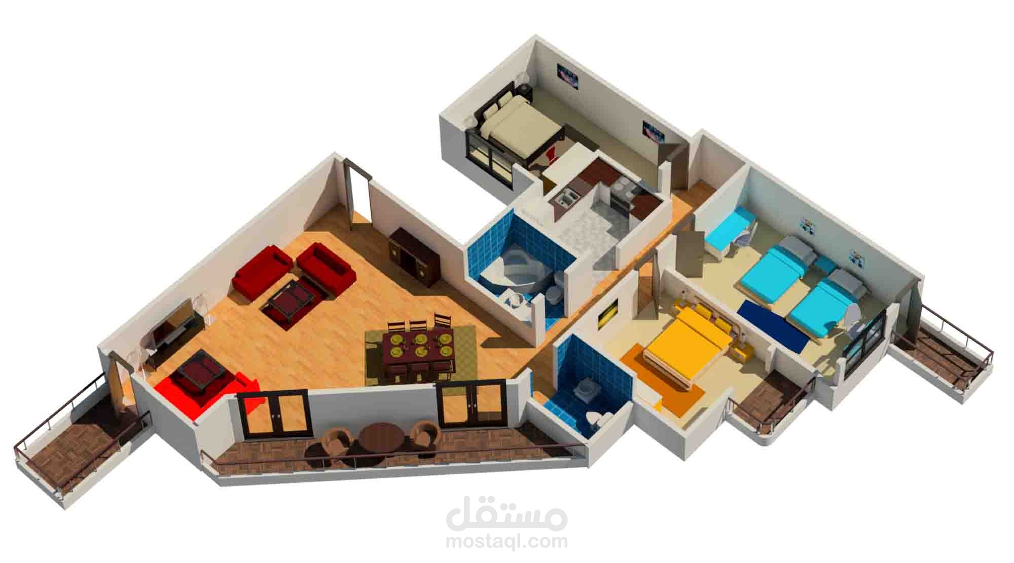 مساقط أفقية 3D plans