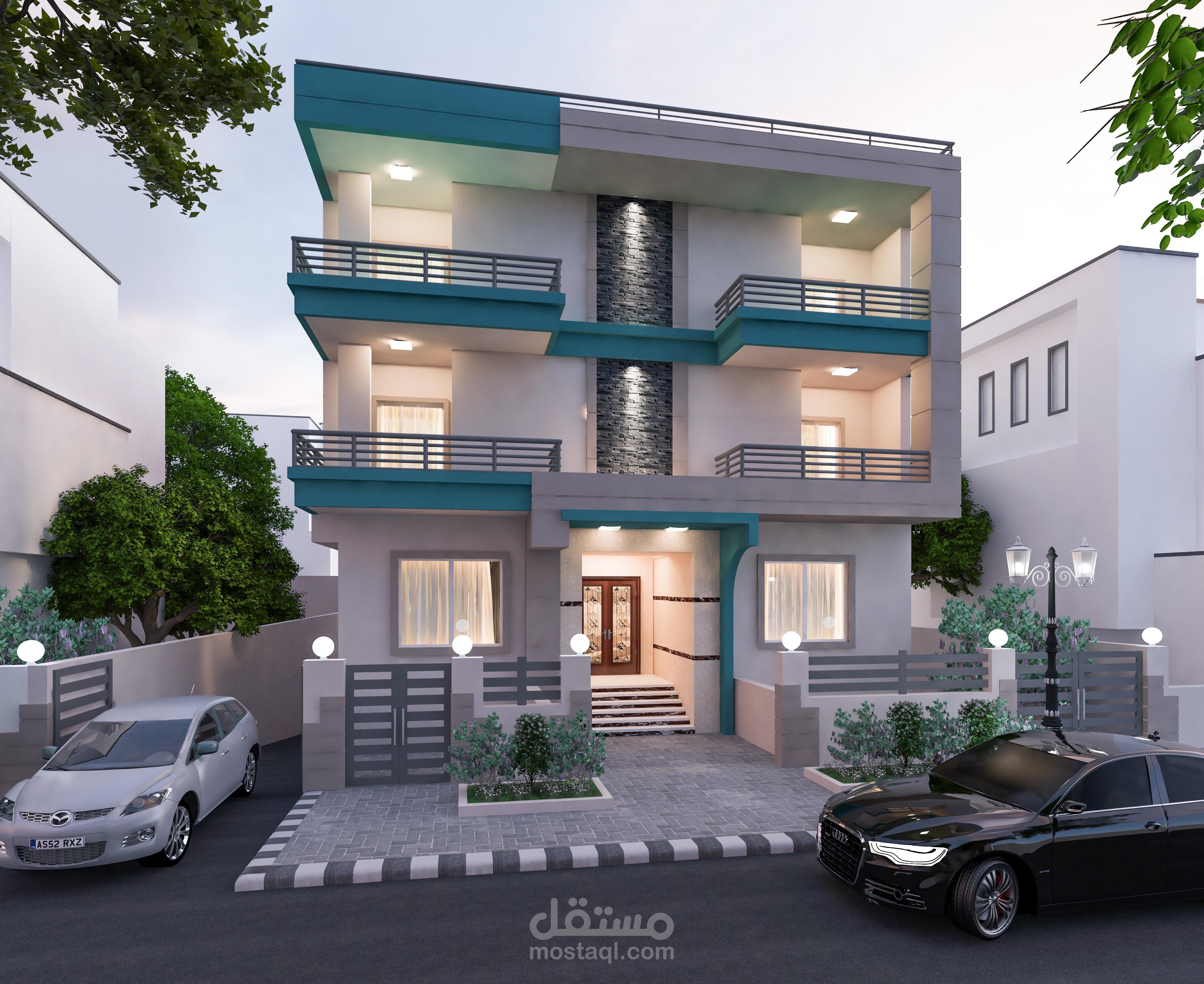 تصميم واجهة ڨيلا سكنية