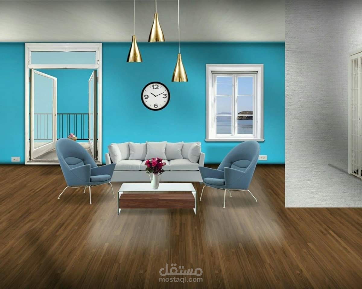 تصميم داخلى لغرفة معيشة
