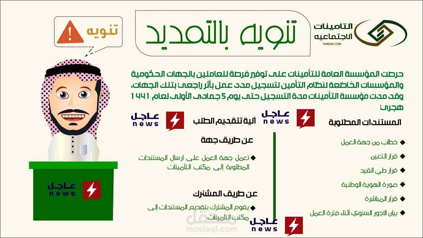 انفوجرافيك خاص بموقع عاجل نيوز