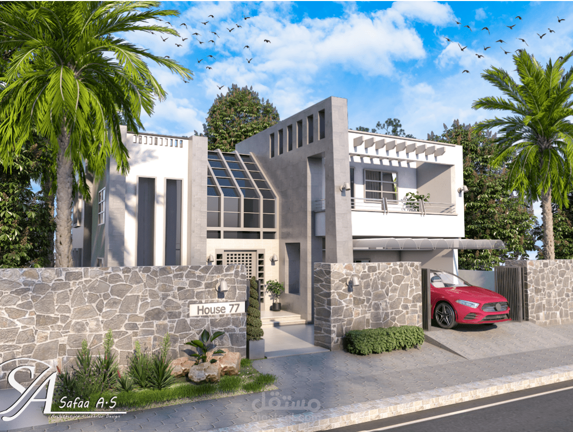 تصميم واجهات  فيلا بالسعودية Modern Villa