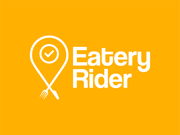 شعار و واجهة موقع لـ EateryRider
