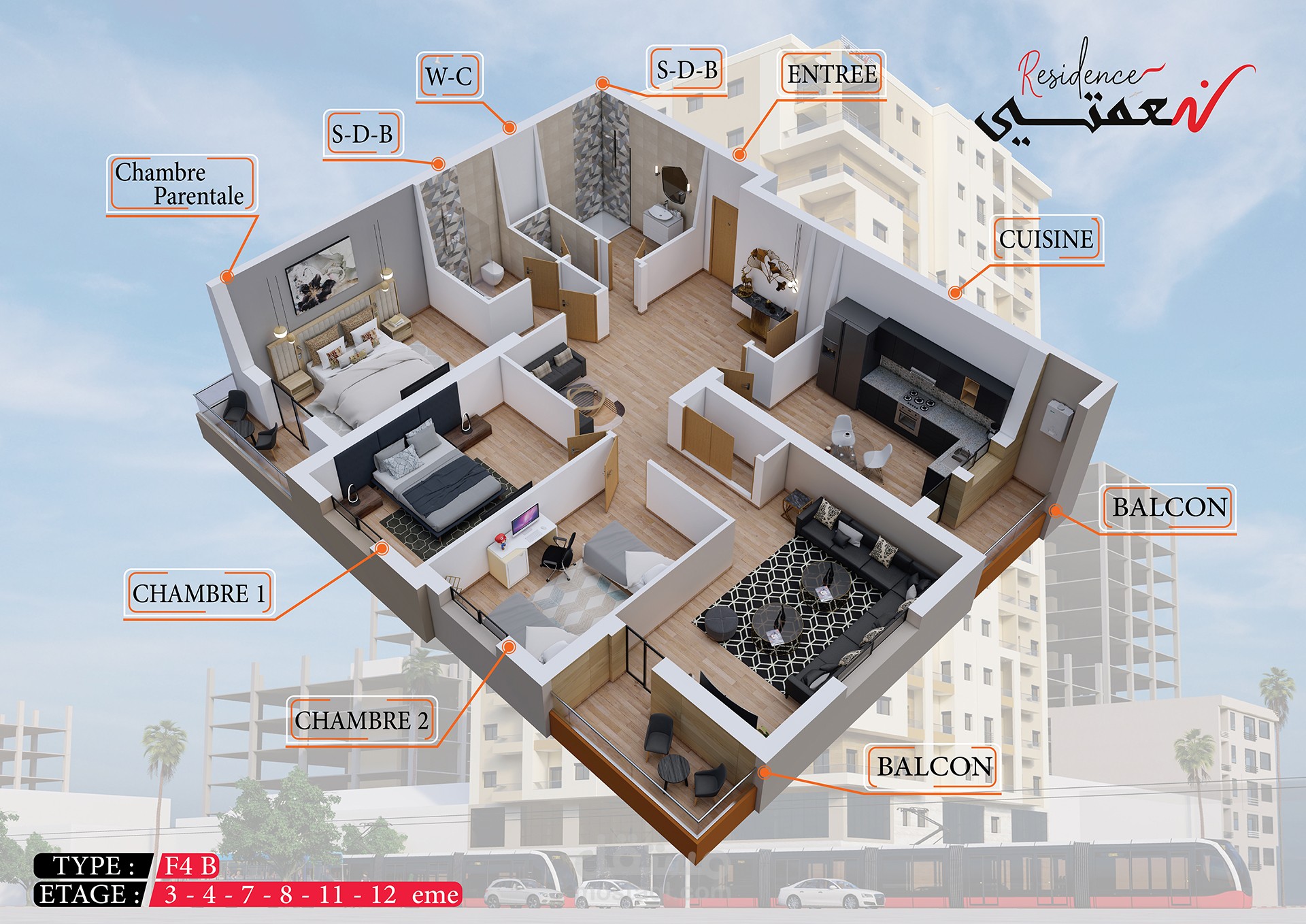 3D Floor Plan F4