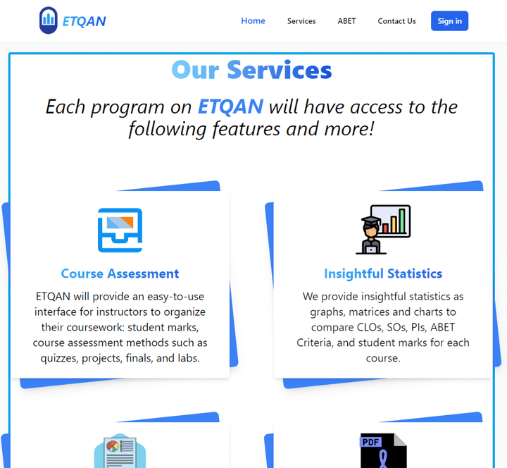 ُETQAN: Online course management and assessment platform