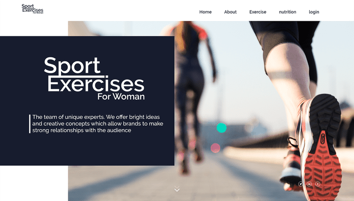 header website sport Ui&UX