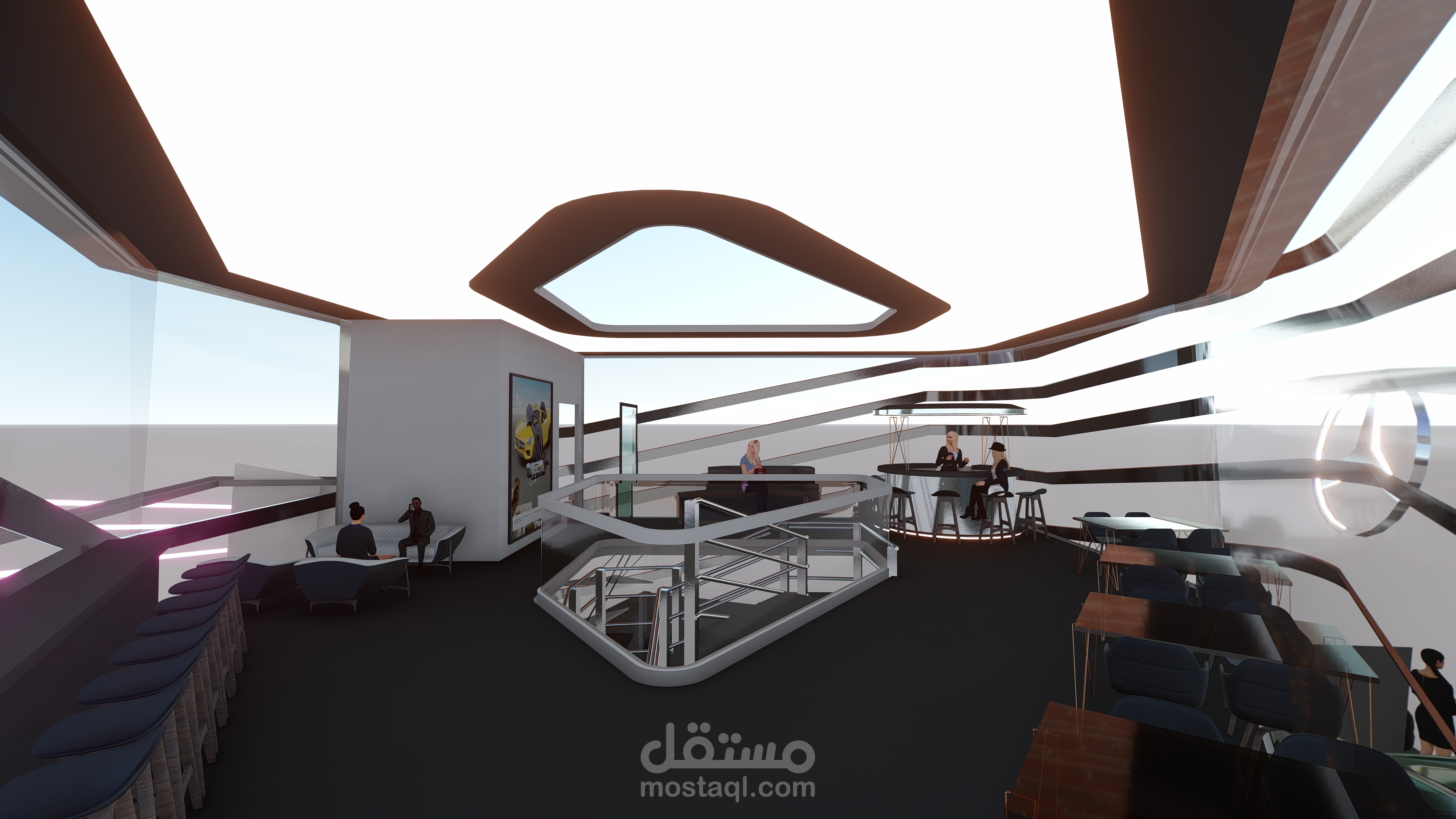 تصميم booth لشركة مرسيدس