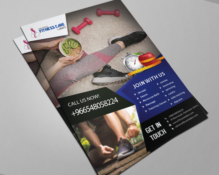 fitness care gym flyer